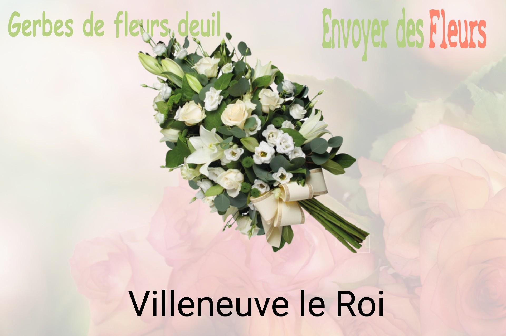 Gerbe de fleurs de deuil livrée à Villeneuve-le-Roi